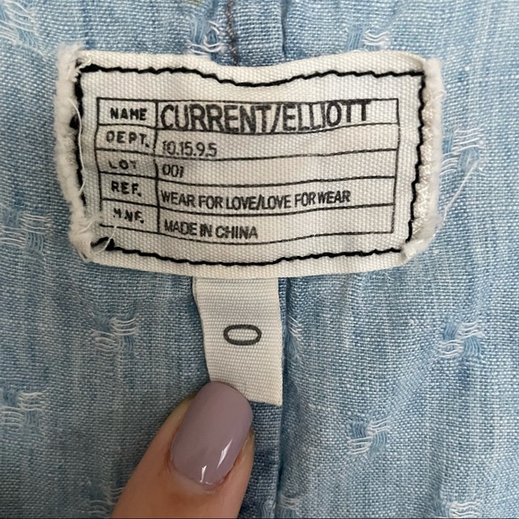 Current/Elliott The Woven Tank Dress Chambray - Picture 3 of 6